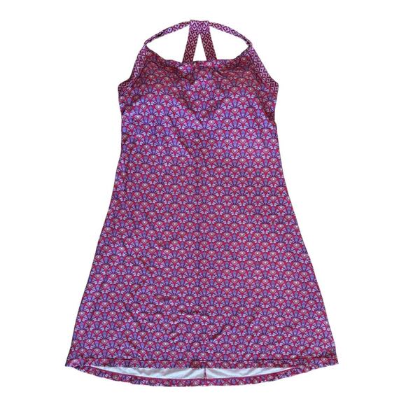 PrAna Quinn Activewear Dress Cosmo Pink Botanica Athletic Outdoor Womens Medium - Picture 3 of 11